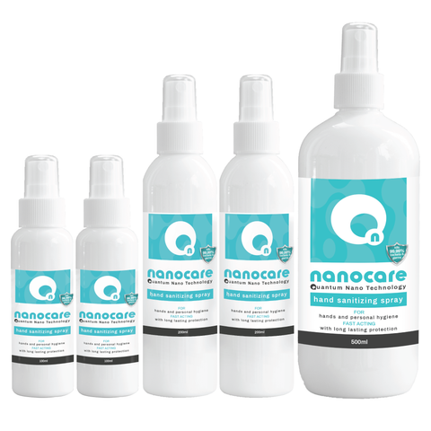 Nanocare Hand Sanitiser Spray - Combo 100ml x2 | 200ml x2 | 500ml x1