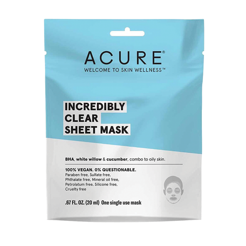 Acure Incredibly Clear Sheet Mask 20ml