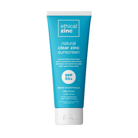 Ethical Zinc Natural Clear Zinc Sunscreen SPF 50+ 100ml