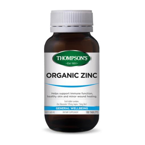 Thompson's Organic Zinc 105 mg 180 Tablets
