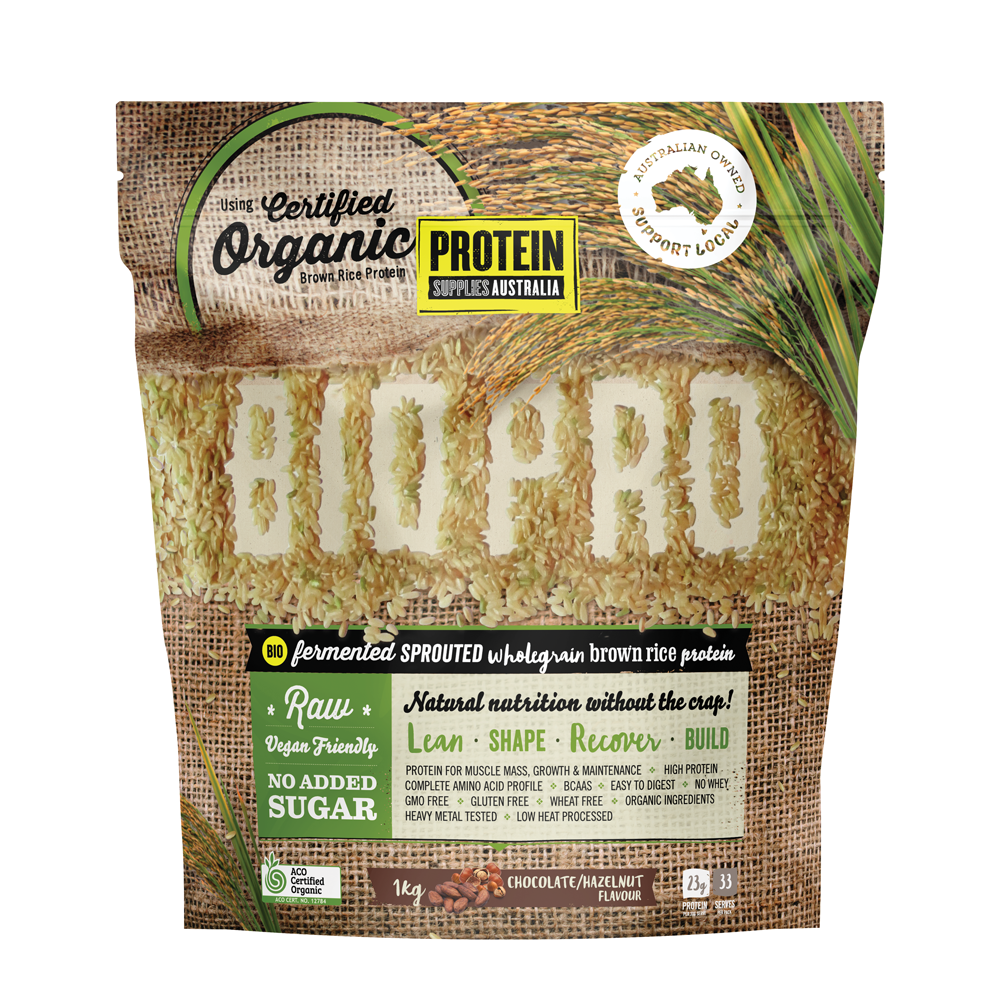 Protein Supplies Australia Brown Rice Protein BioPro Chocolate Hazelnut - 1kg