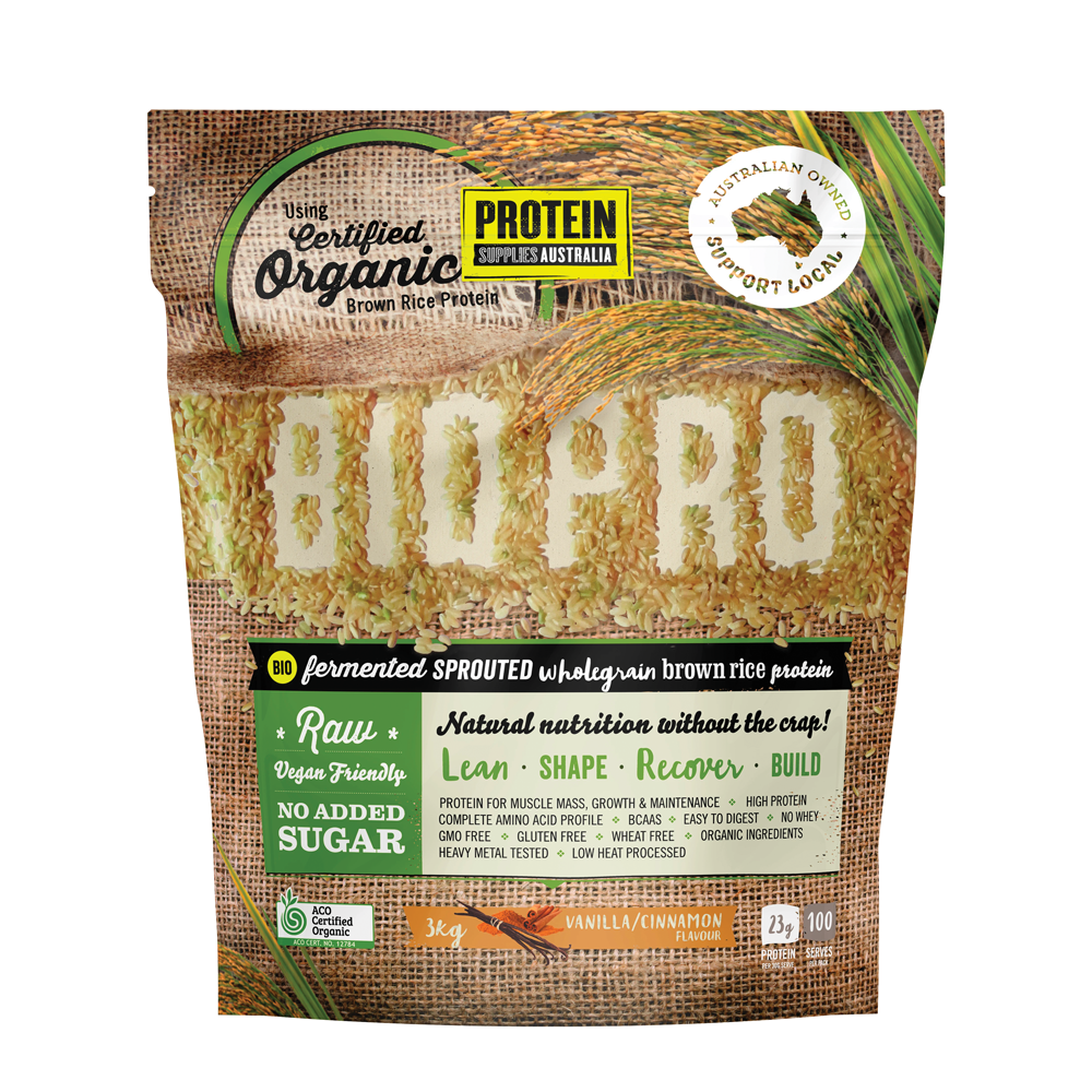 Protein Supplies Australia Brown Rice Protein BioPro Vanilla & Cinnamon - 3kg