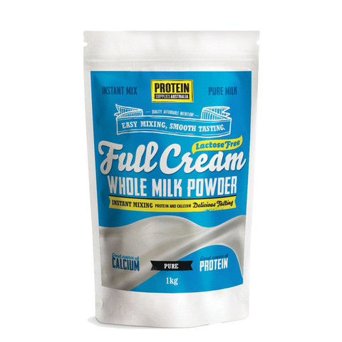 Protein Supplies Australia Lactose Free Full Cream Whole Milk Powder - 1kg