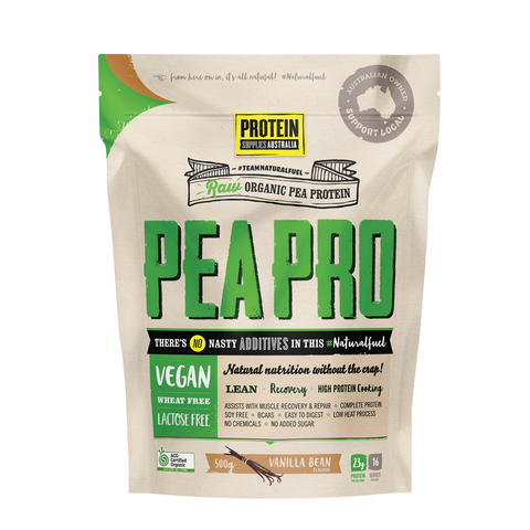 Protein Supplies Australia Pea Protein Isolate PeaPro Vanilla - 500g