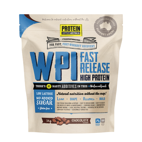 Protein Supplies Australia Whey Protein Isolate WPI Chocolate - 3kg