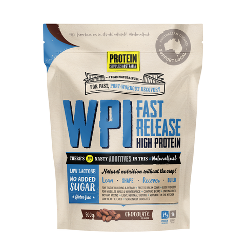Protein Supplies Australia Whey Protein Isolate WPI Chocolate - 500g