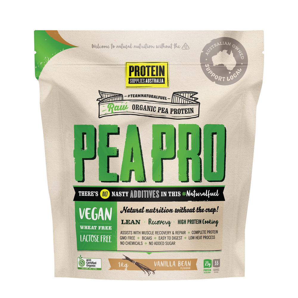 Protein Supplies Australia Pea Protein Isolate PeaPro Vanilla - 1kg