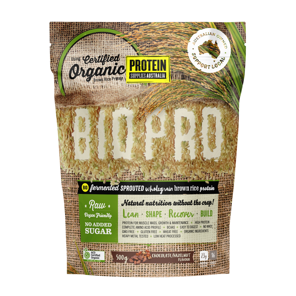 Protein Supplies Australia Brown Rice Protein BioPro Chocolate Hazelnut - 500g
