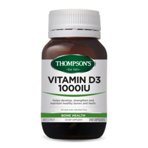 Thompson's Vitamin D3 1000iu 240 Capsules